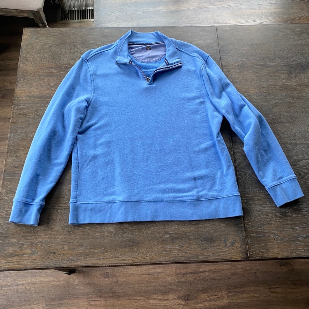 2/$30 Club Room mens 1/4 zip pullover sweater light blue